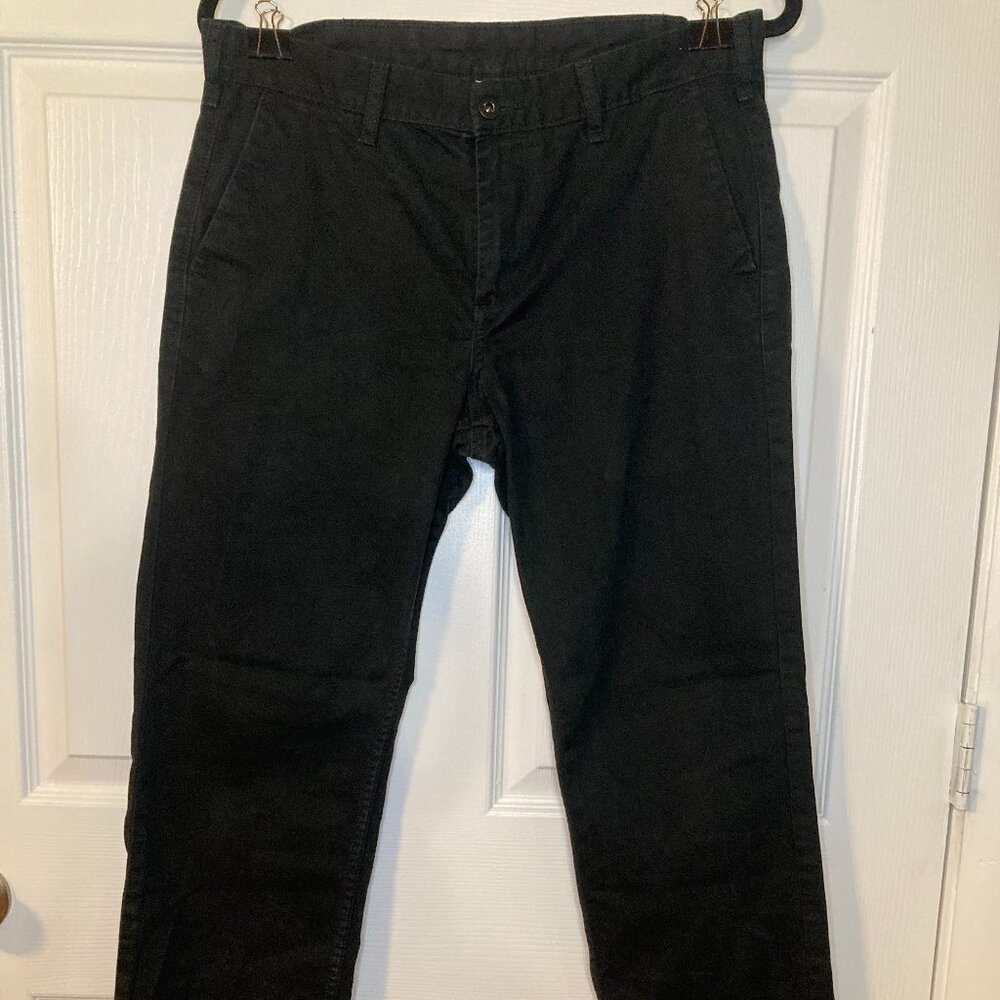 DC Shoes Men's Black Straight Leg Jeans - Button Back Pockets - SIze 30W X 30L